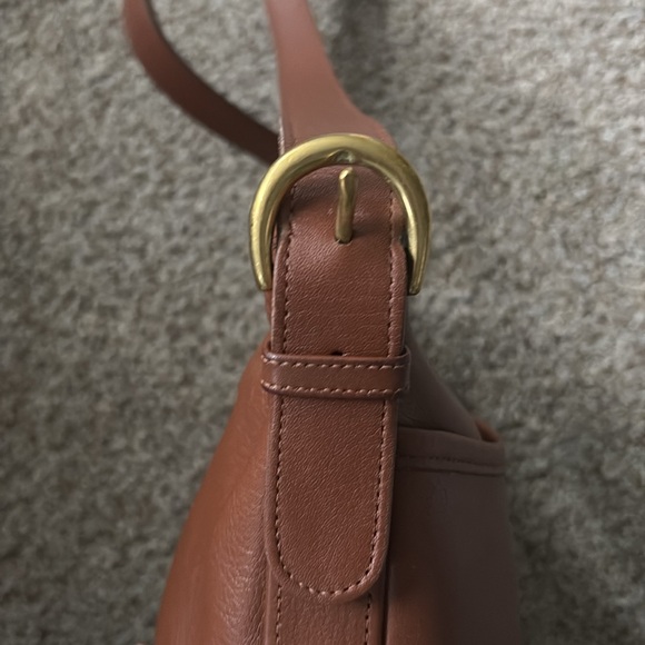 Vintage 90s COACH WORTH Classic Crossbody Bag #4143 Camel Leather - Picture 5 of 12